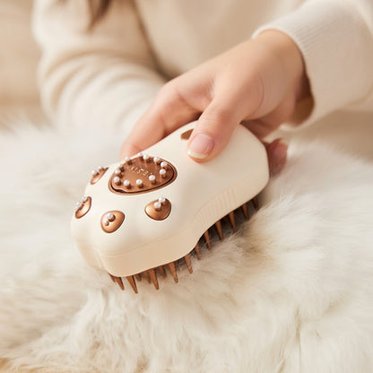 Pet Steam Grooming Brush for Gentle Coat Care