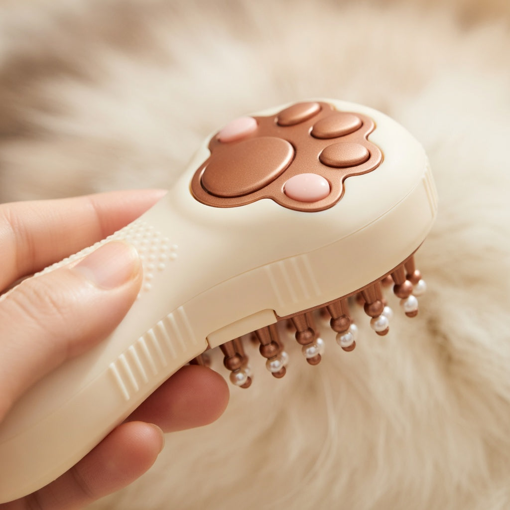 Pet Steam Grooming Brush for Gentle Coat Care
