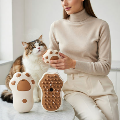 Pet Steam Grooming Brush for Gentle Coat Care